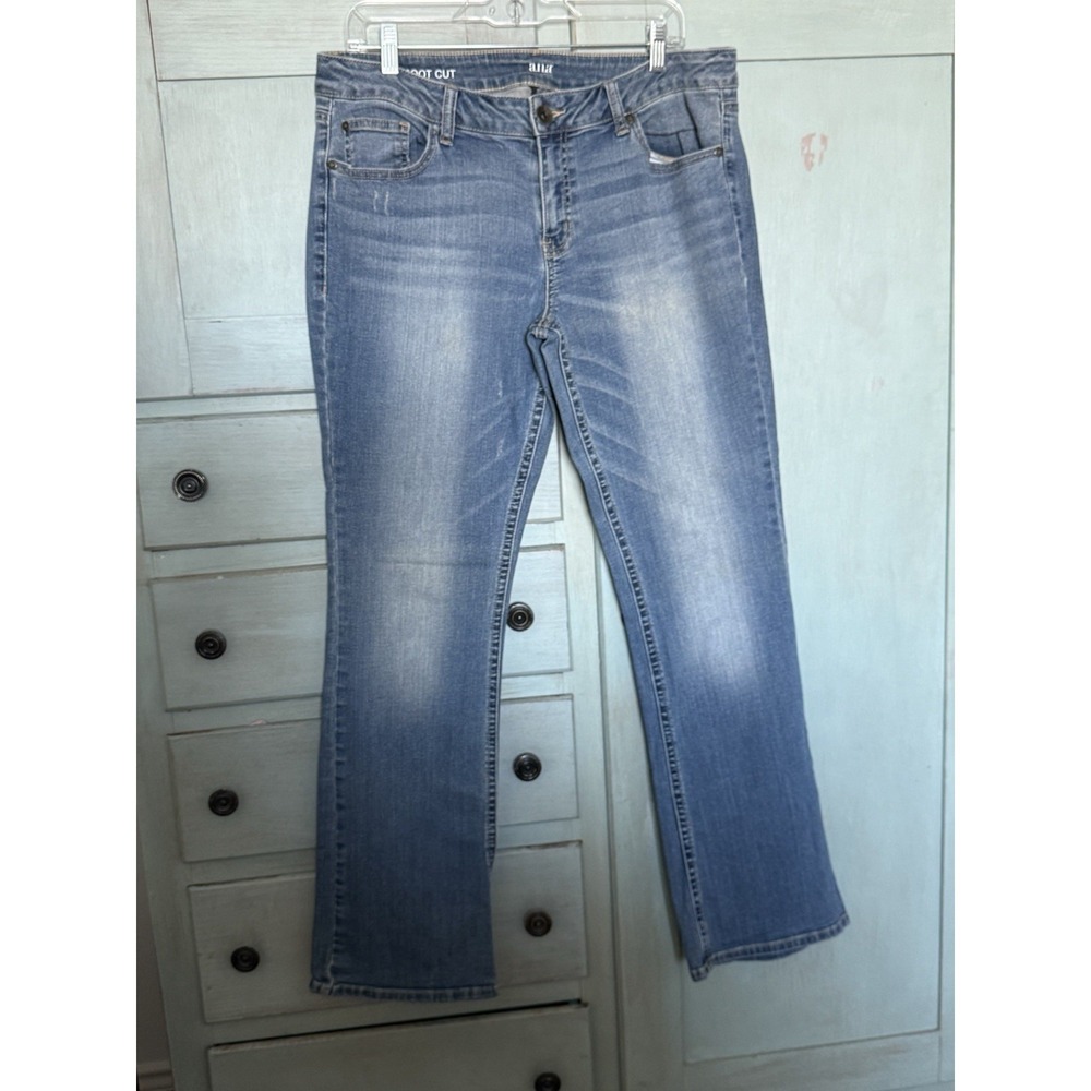 A.n.a Women's Blue Jeans Bootcut, Mid-Rise, Size 14, Stretch